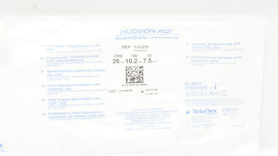 Teleflex 5-22215 Hudson RCI Cuffed Tracheal Tube 10.2OD x 7.5ID x 26mm(x)